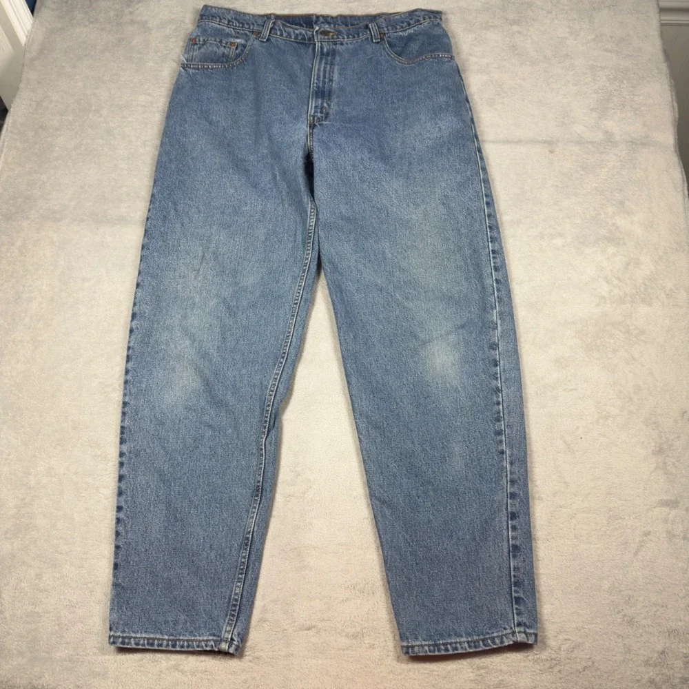Levi's 560 Loose Fit Tapered Leg Jeans Mens 38x33 Blue Vintage Made in USA 90s‎
